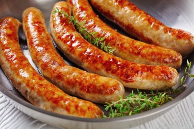 air fryer sausage breakfast plate