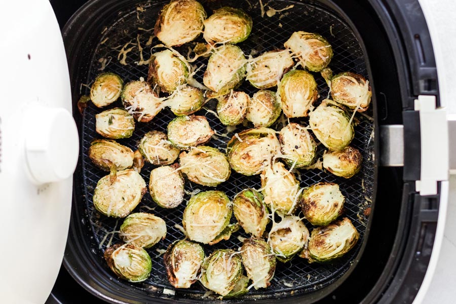 sliced brussels in an air fryer