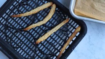 air fryer french fries on a tray