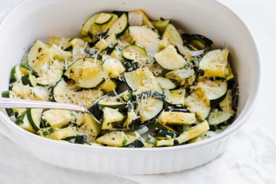 serving basil zucchini side dish