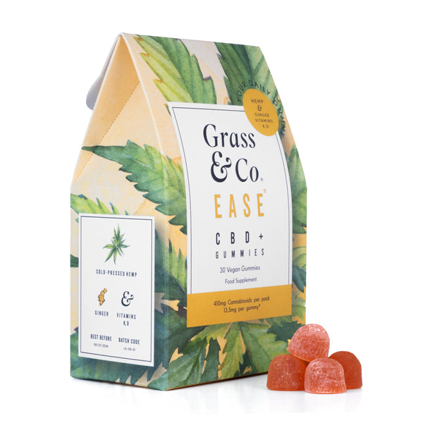 Side view of CBD gummies for pain packaging.