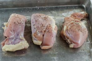 raw chicken with seasoning