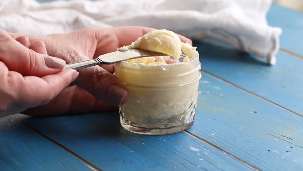 butter in a mason jar