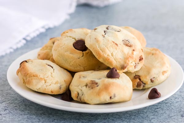 chocolate chip cookies on a plate