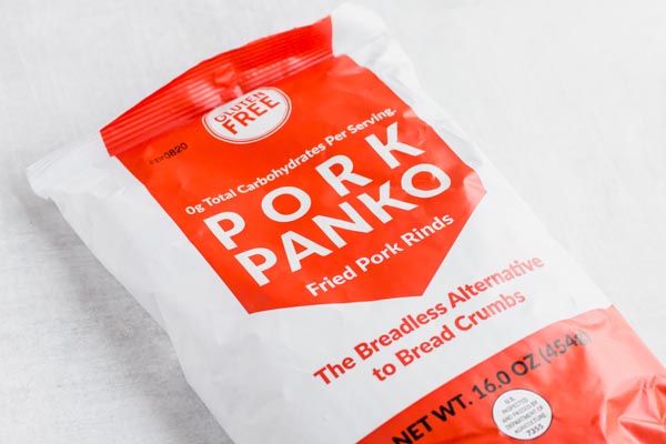 a bag of pork panko ground pork rind breadcrumbs