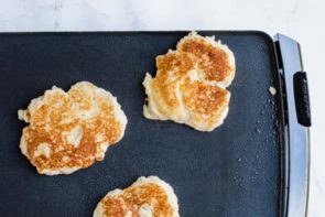 flipping keto pancakes