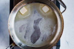 butter melting in a sauce pan