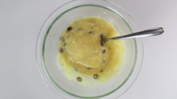 mug cake batter in a bowl