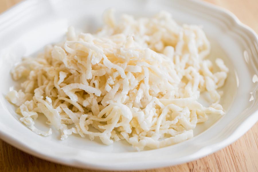 hash brown shreds on a plate