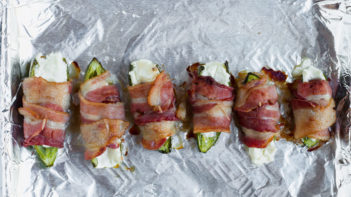 low carb jalapeno poppers cooling on a tray