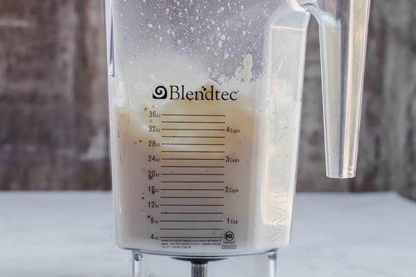 cauliflower puree in a blender