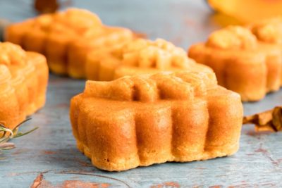 close up of a loaf of pumpkin bread