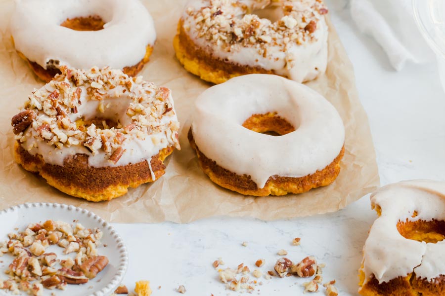 donuts with plain glaze and donuts with toppings