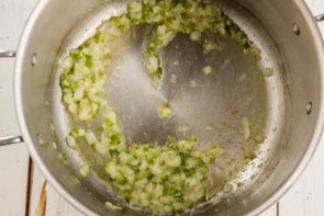 onions sauted in a stock pot