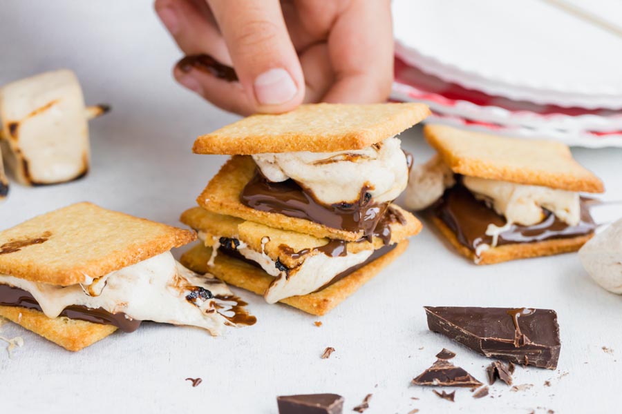 grabbing onto a keto s'more