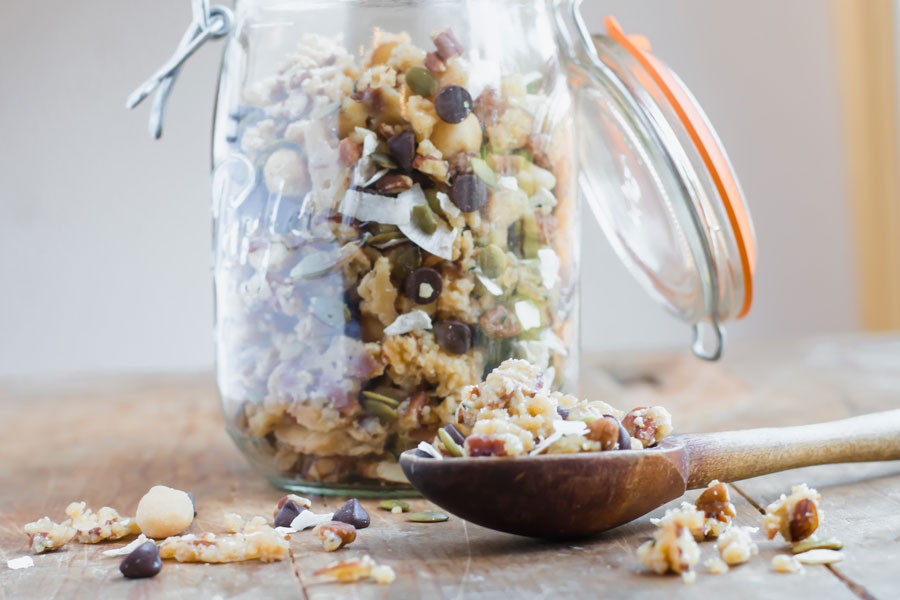 jar of keto trail mix