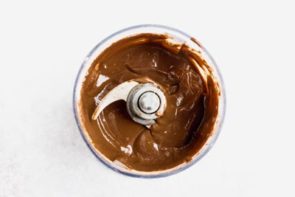 chocolate pudding in a mini food processor